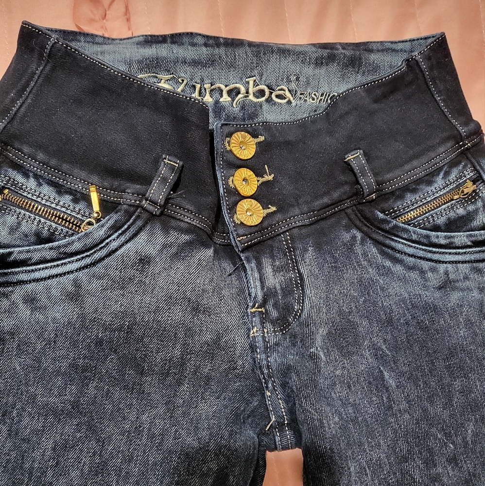 Gray jeans pants